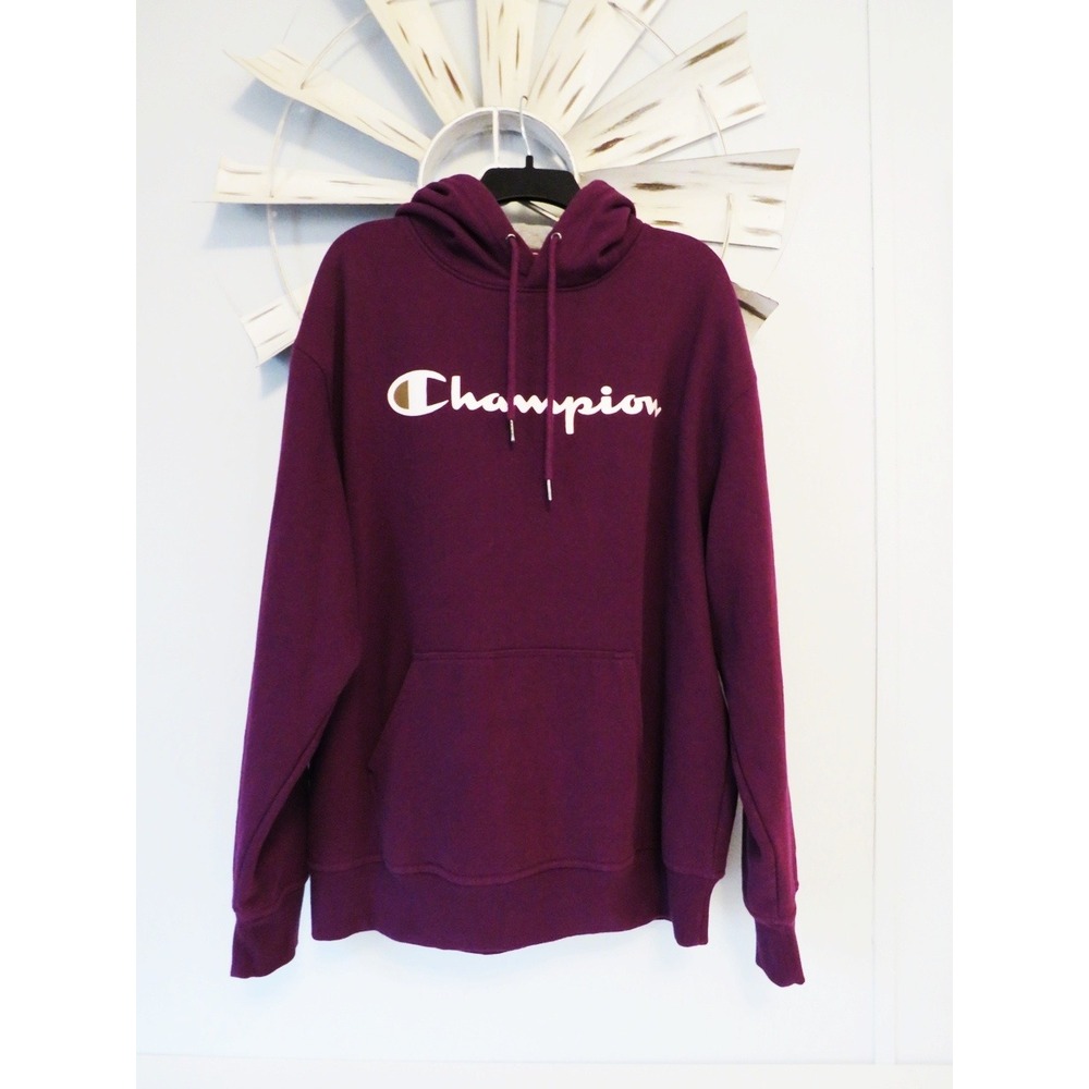 Champion Authentic Activewear XL Burgundy Heavyweight Pullover Hoodie Size XL
